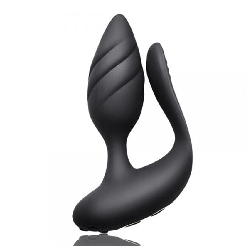 Rocks Off Cocktail Couples Remote Control Silicone Dual Anal Plug Pussy Vibrator