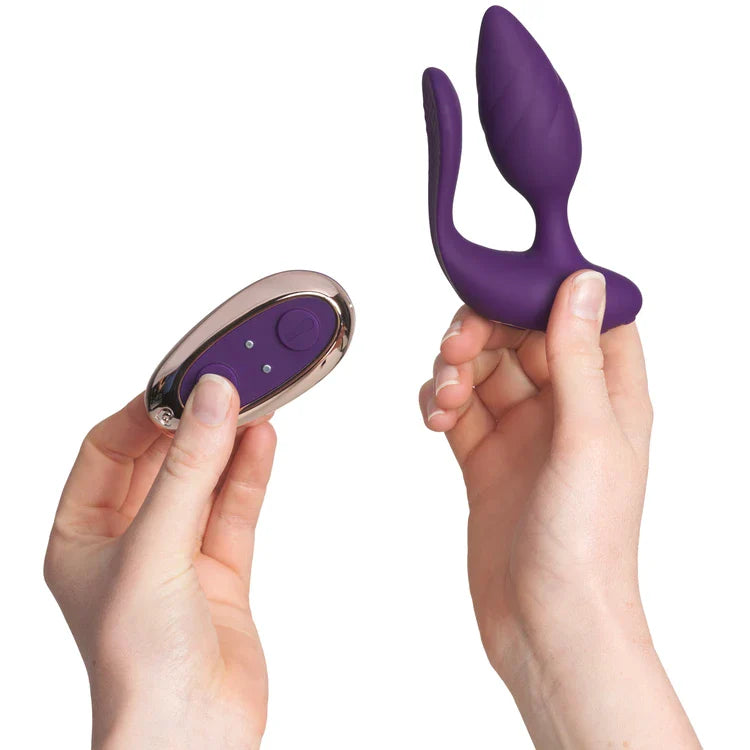 Rocks Off Cocktail Couples Remote Control Silicone Dual Anal Plug Pussy Vibrator
