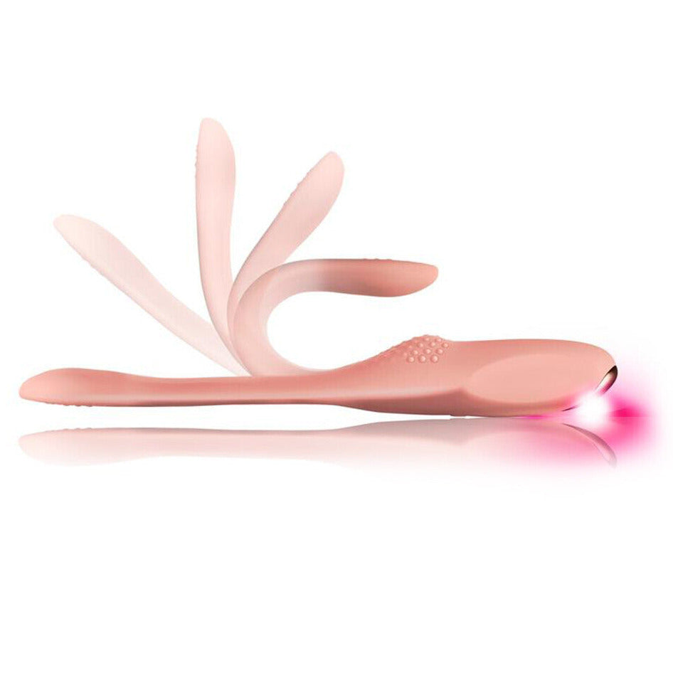 Rocks Off Two Vibe Pink Ultimate Flexible Pleasure Couples Remote Dual Vibrator