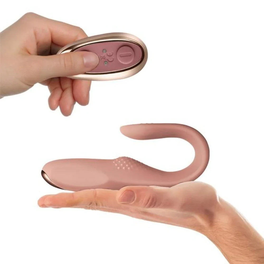Rocks Off Two Vibe Pink Ultimate Flexible Pleasure Couples Remote Dual Vibrator