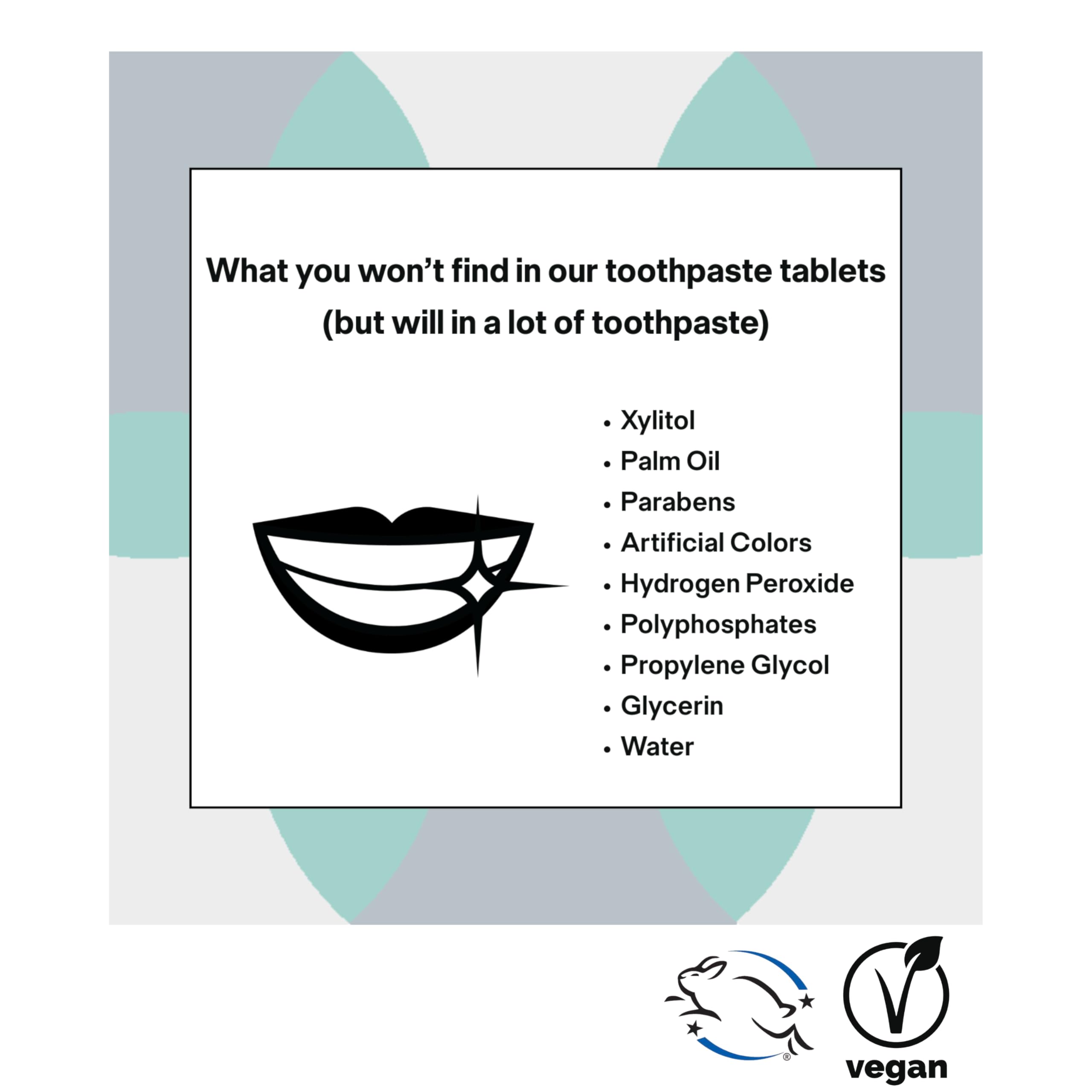 Nano-Hydroxyapatite Toothpaste Tablets - Fluoride-Free Mint, 125ct (2-Month Supply)