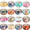 16-Pack Christmas Scented Candles Set | Natural Soy Wax & Aromatherapy Gift