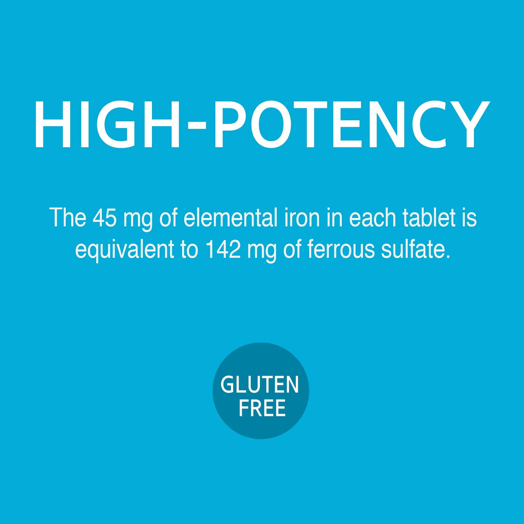 21st Century Slow Release Iron Tablets – 60 Count (Pack of 3) | Gentle Iron