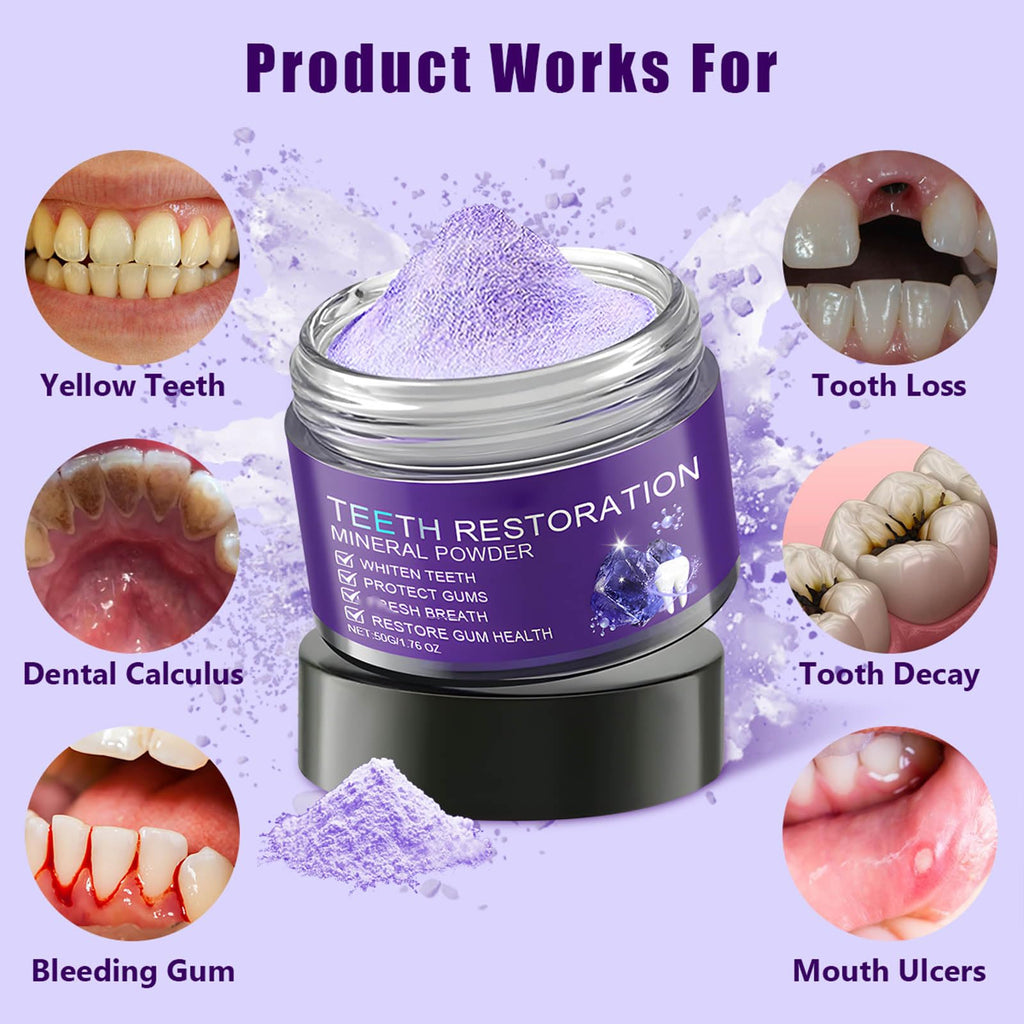 2PCS Teeth Restoration Mineral Powder | Oral & Teeth Care – Strengthen Teeth & Gums