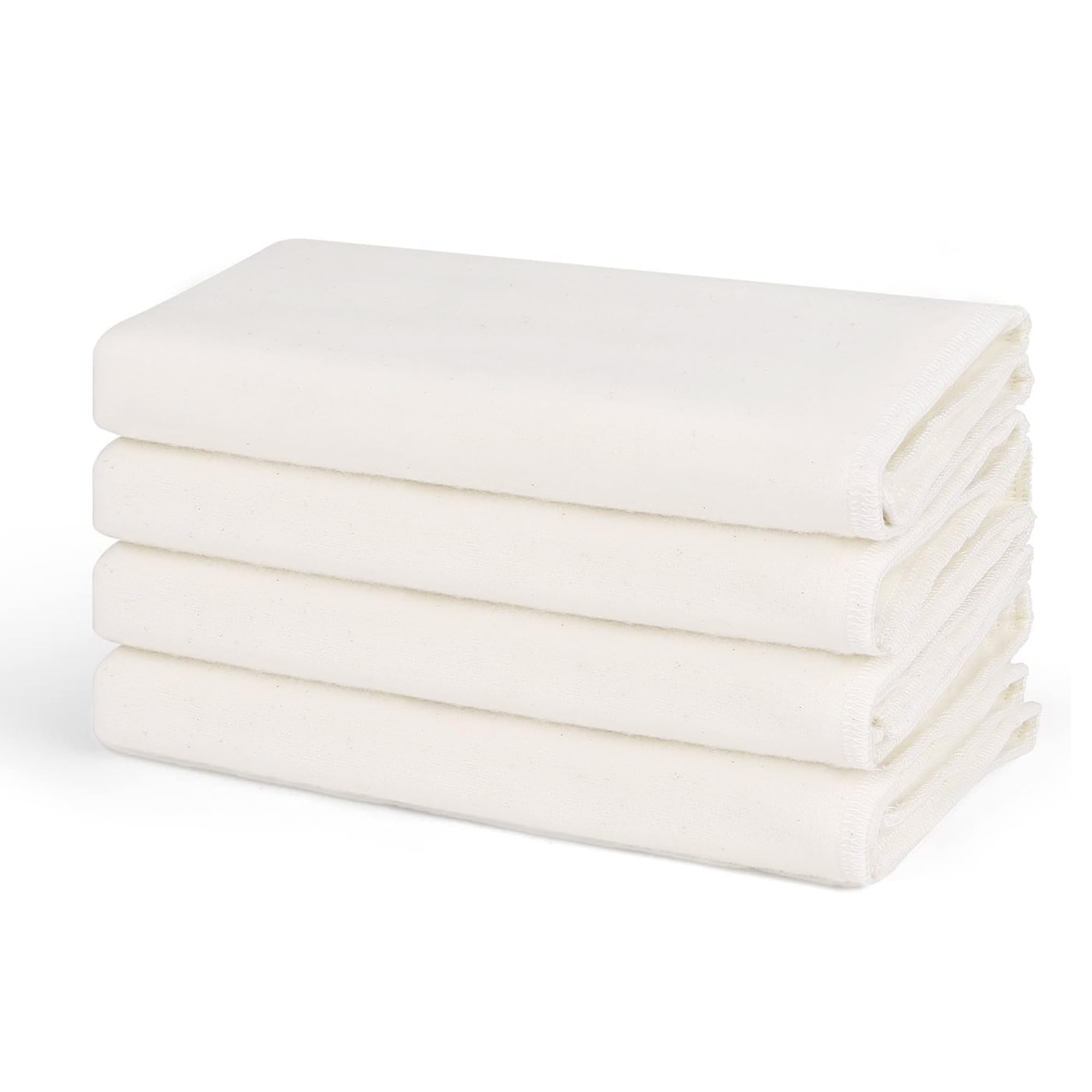 4Pcs Cotton Flannel Castor Oil Pack - Unbleached Organic, Reusable