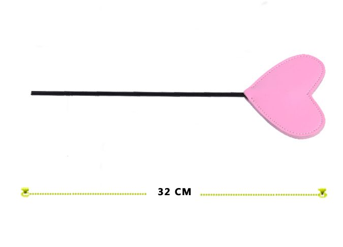 Pink Heart Leather Paddle - Adult Couple's Toy