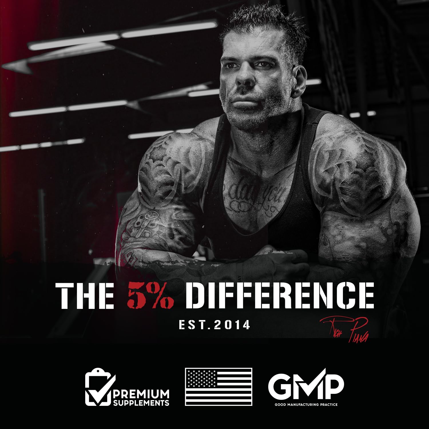 5% Nutrition Rich Piana AllDayYouMay BCAA Powder – Intra & Post-Workout Aminos