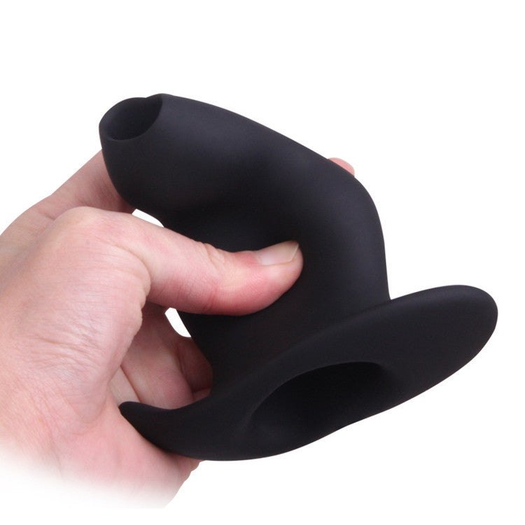 Silicone Hollow Anal Plug and Prostate Massager Toy