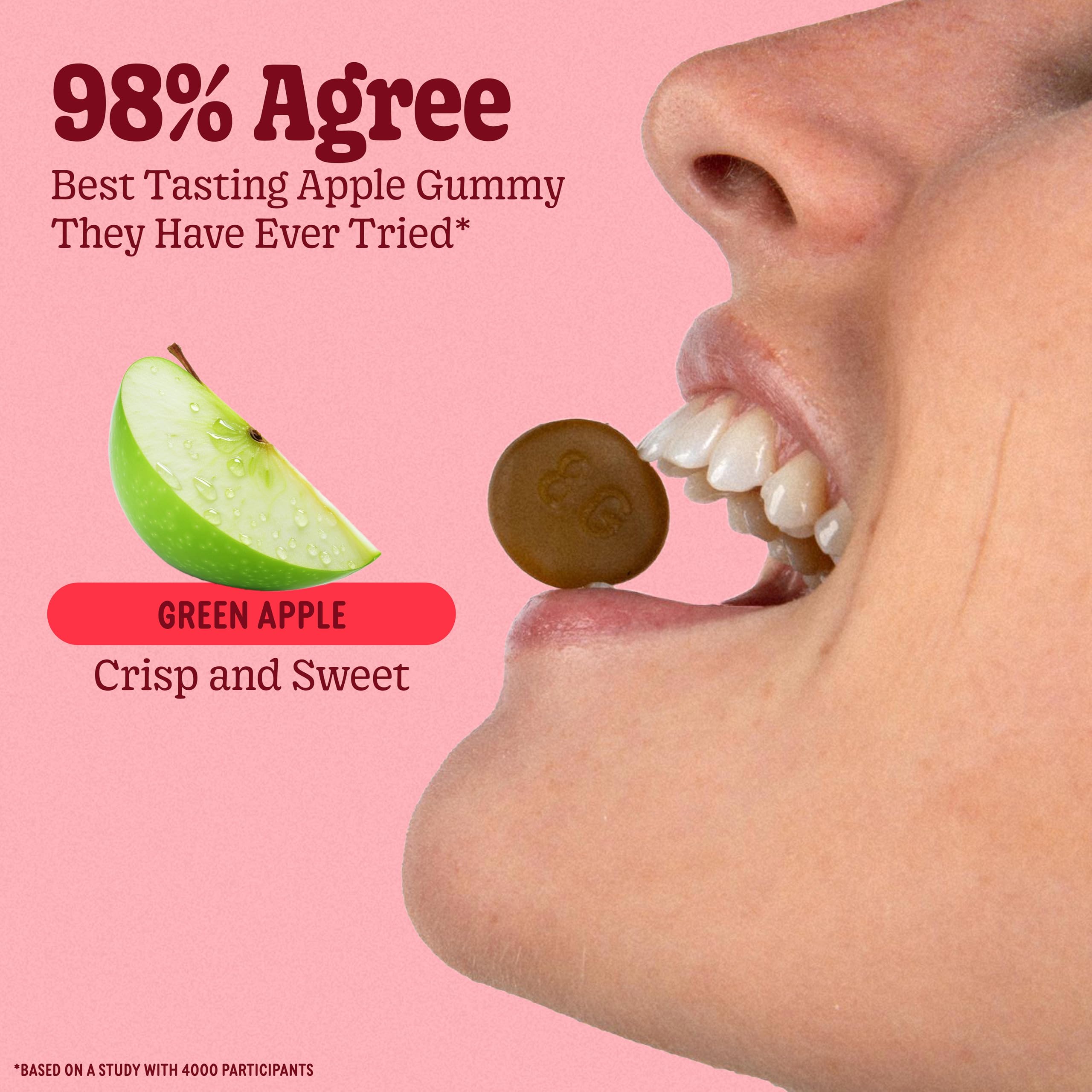 8Greens Daily Greens Gummies – Superfood Booster, Energy & Immunity (Apple)