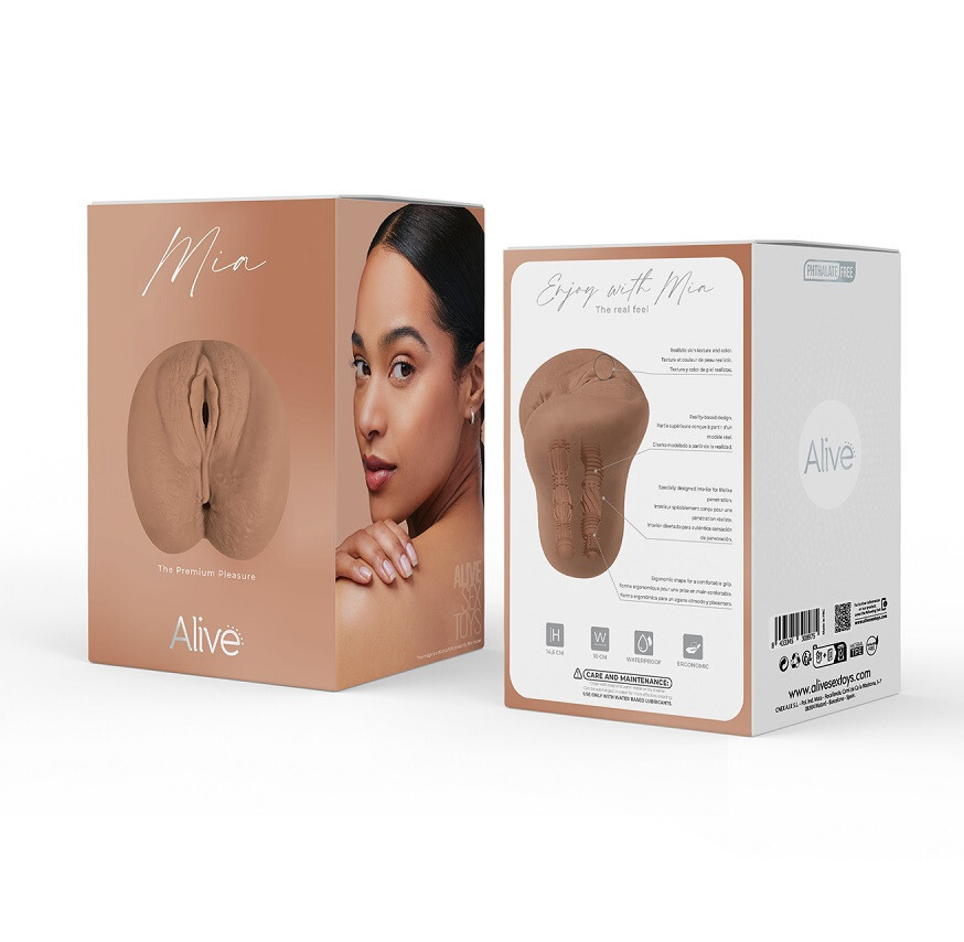 Alive Mia Super Realistic Pussy & Ass Male Masturbator Vagina Stroker Massager