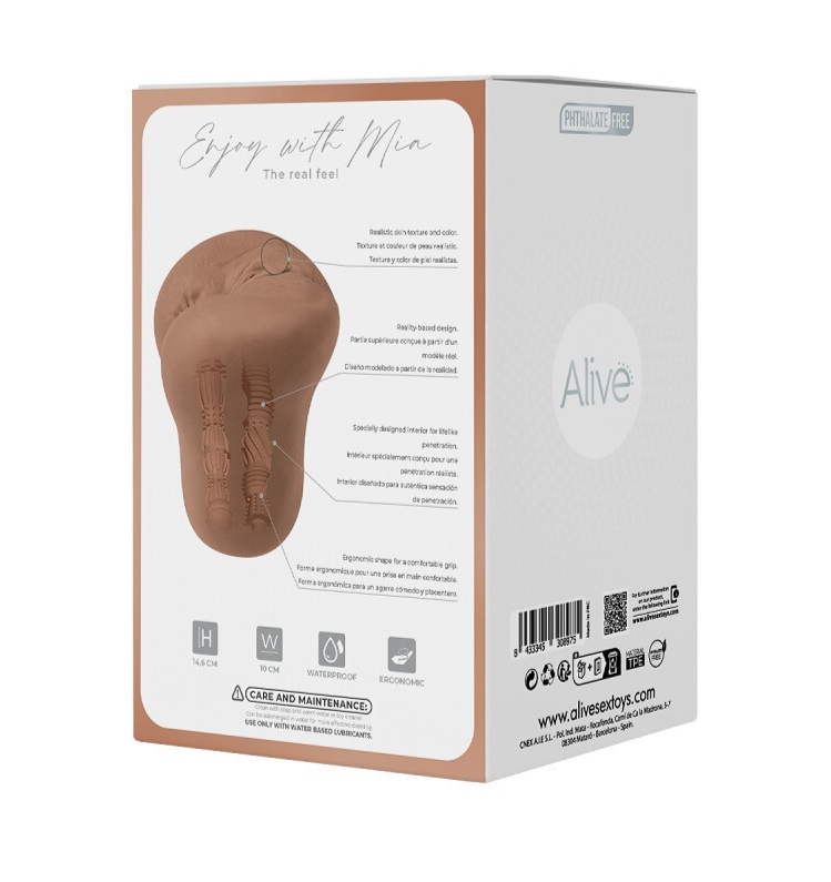 Alive Mia Super Realistic Pussy & Ass Male Masturbator Vagina Stroker Massager