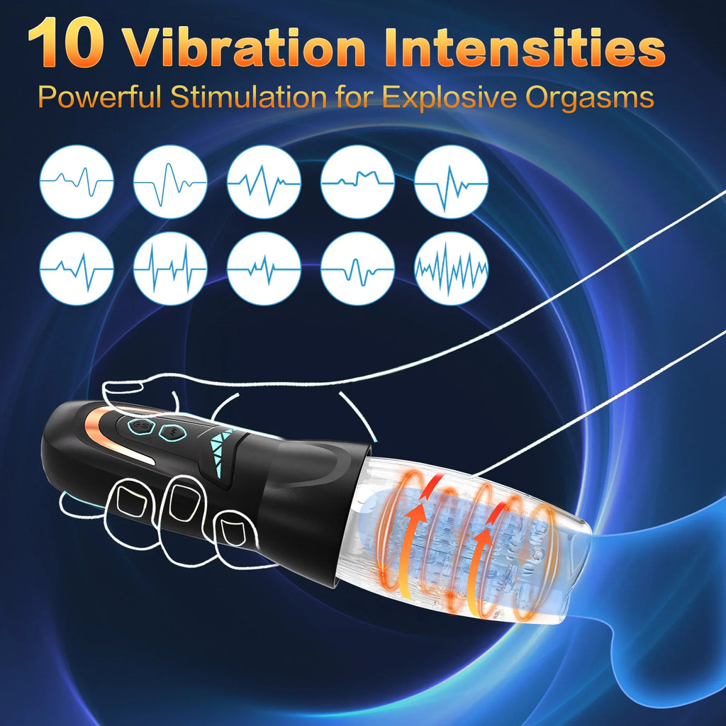 Amovibe Dragon Pro Rotating Vibrating & Thrusting Male Masturbator Auto Stroker