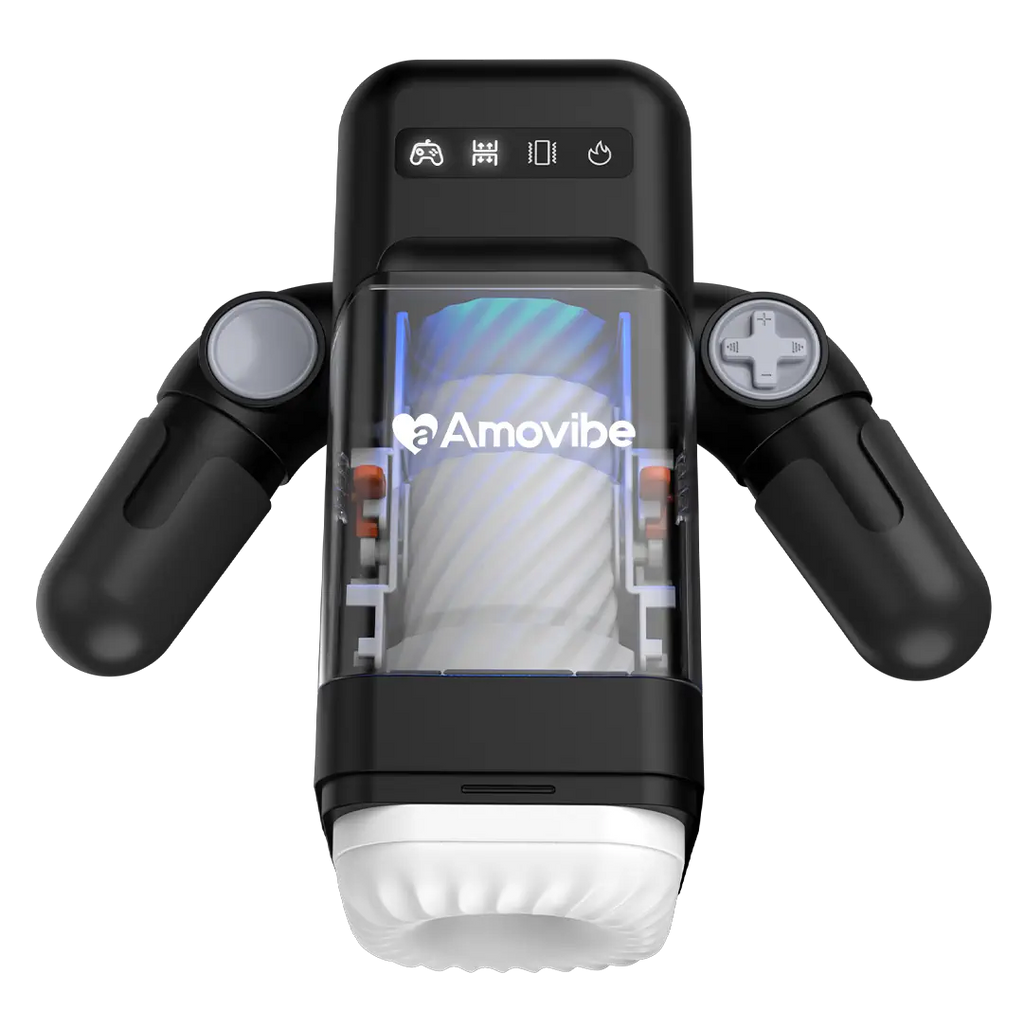 Amovibe Thrusting Vibrating & Heating Silicone Auto Stroker Male Masturbator Game Cup
