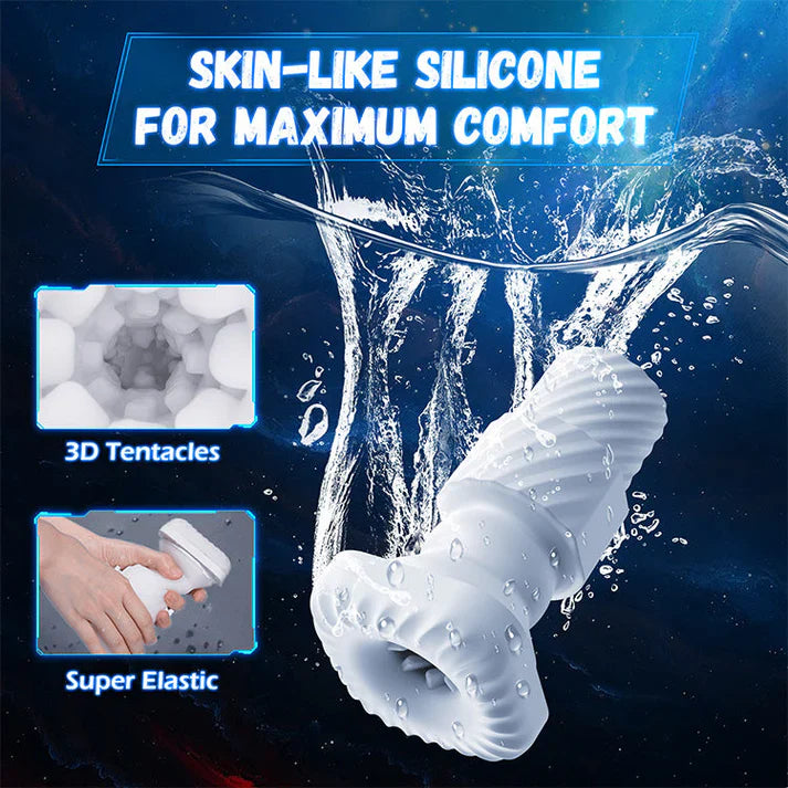 Amovibe Thrusting Vibrating & Heating Silicone Auto Stroker Male Masturbator Game Cup