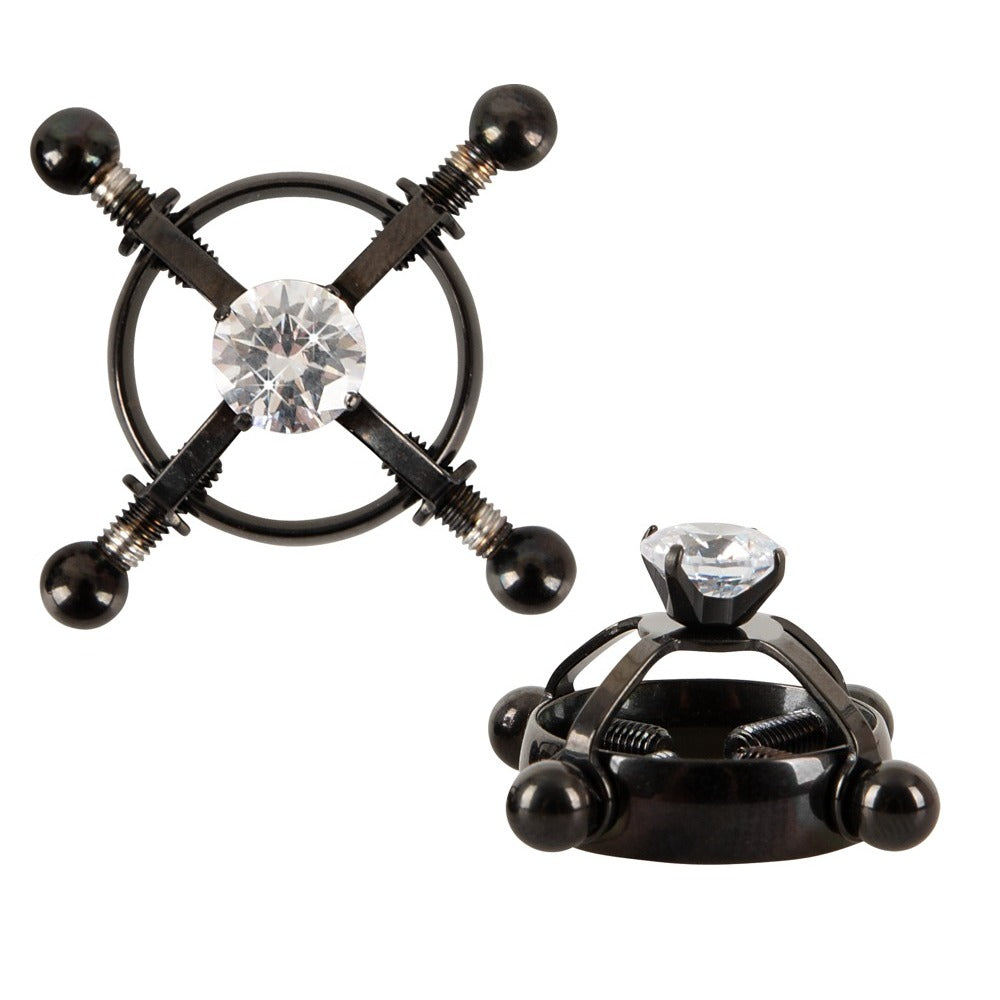 Bad Kitty Shiny Star Stainless Steel Nipple Jewellery Adjustable Clamps