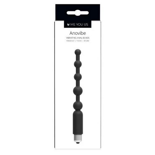 Beaded Anovibe 12.5cm Vibrating Anal Beads Butt Plug Prostate Silicone Massager