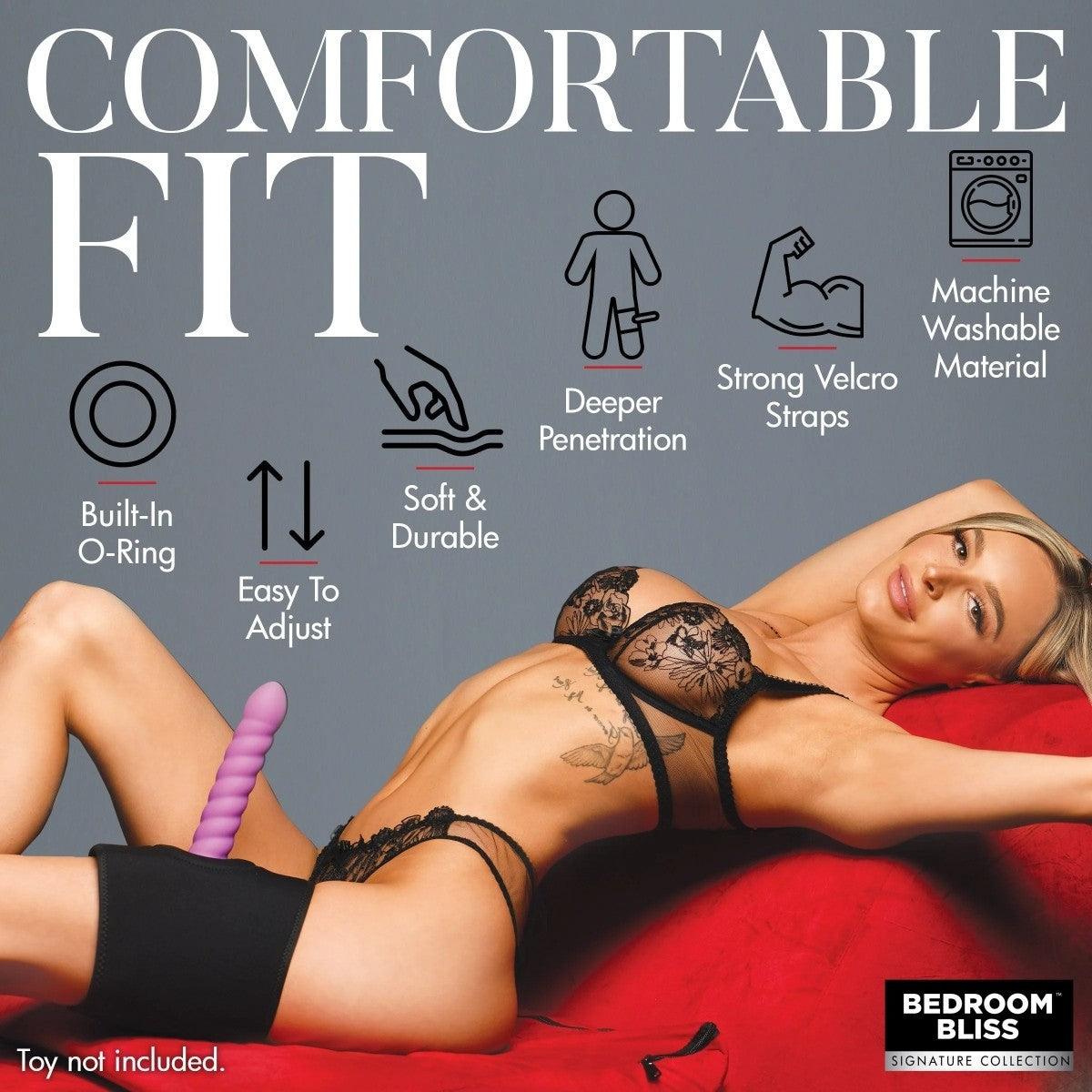 Bedroom Bliss Thigh Strap On Harness for Dildo Vibrator Adjustable Neoprene BDSM