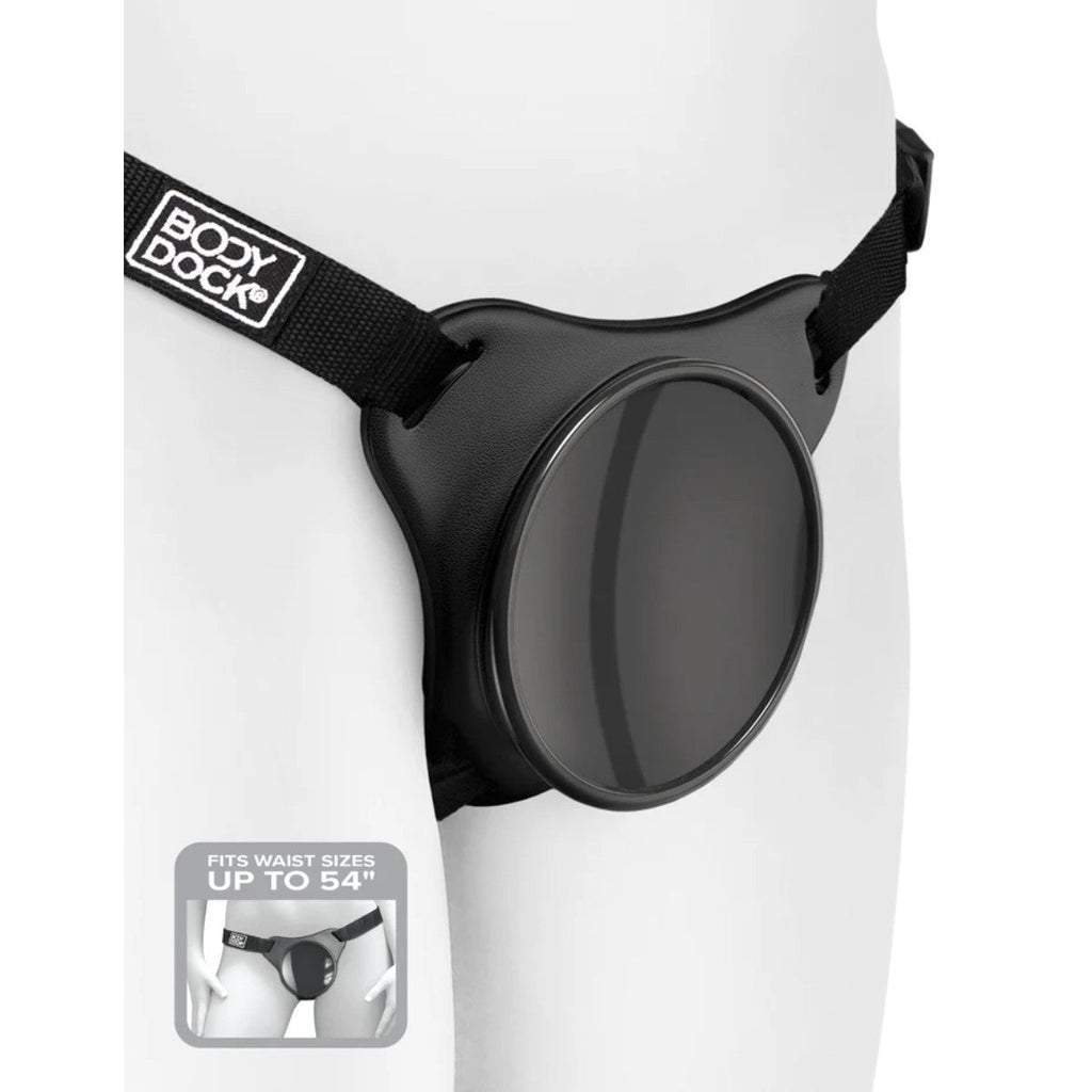 Body Dock Original Strap On Harness For Suction Cup Dildo Pegging Anal Black