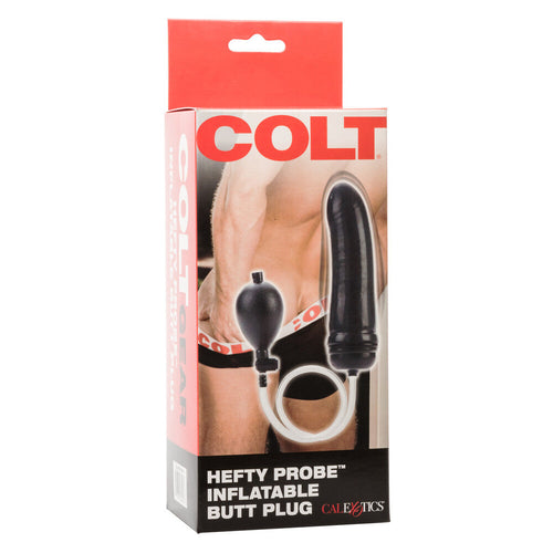 California Exotic COLT Hefty Probe Inflatable 8 Inch Dildo Butt Plug Black