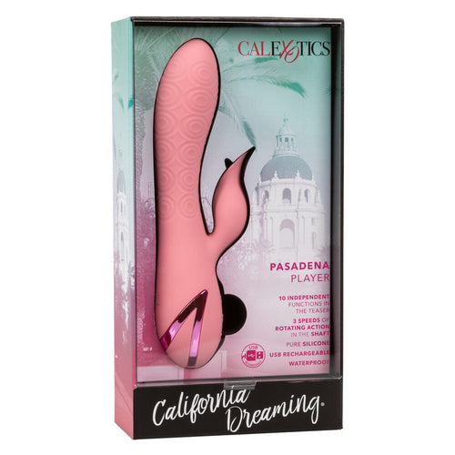 California Exotic Dreaming Pasadena Player Rotating Rabbit Vibrator Silicone Massager