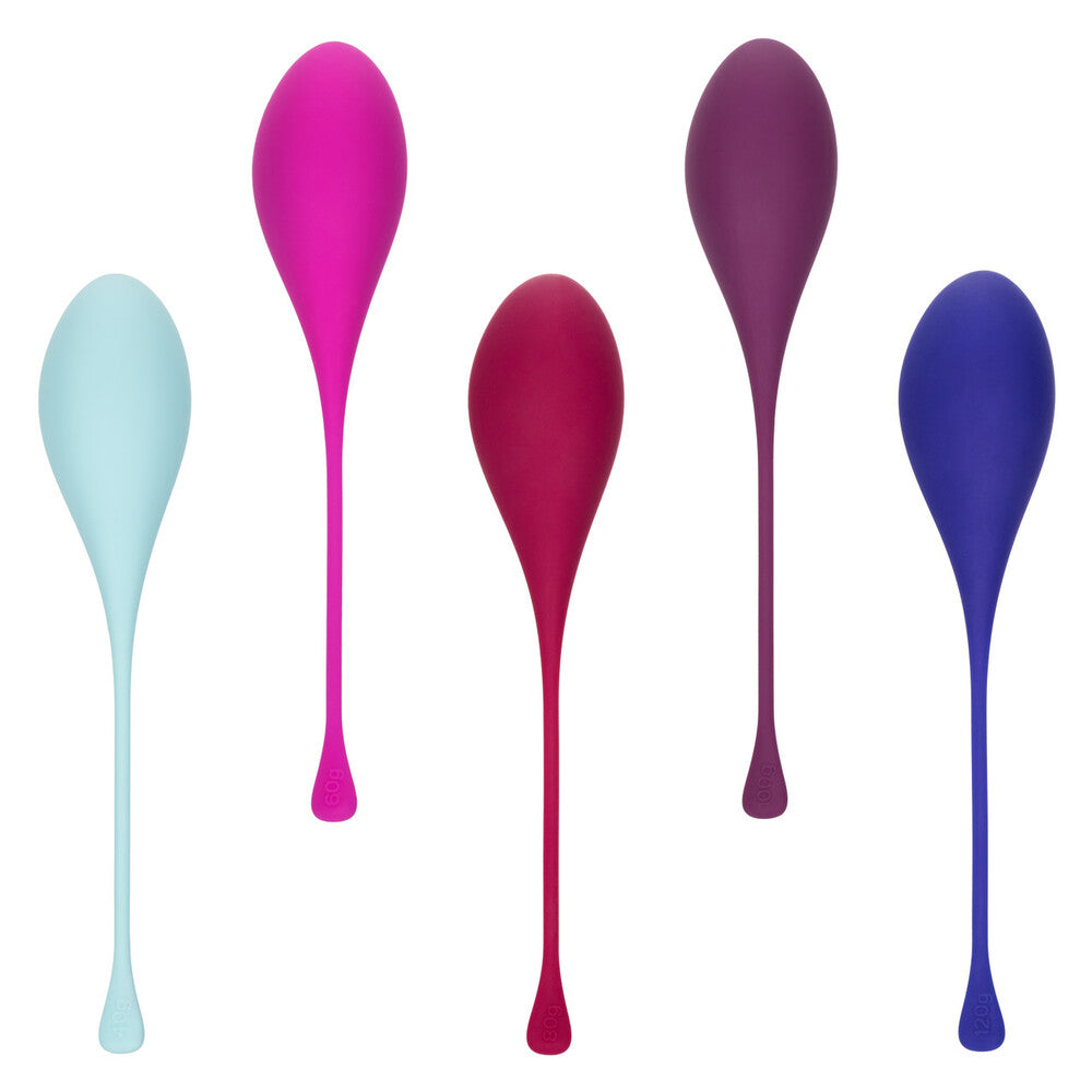 California Exotic Silicone Tighten And Tone Kegel Training 5 Piece Set 40g - 120g