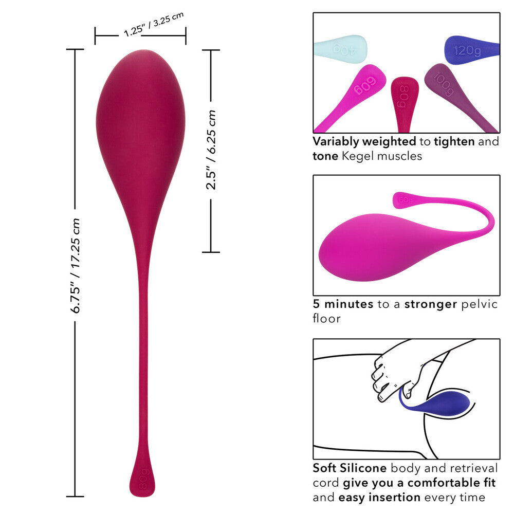 California Exotic Silicone Tighten And Tone Kegel Training 5 Piece Set 40g - 120g