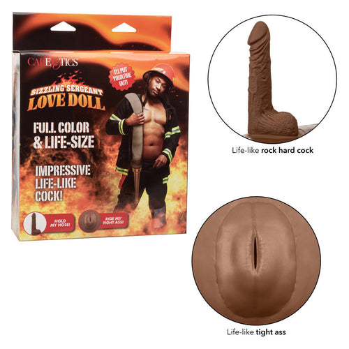 California Exotic Sizzling Sergeant Inflatable Life Size Love Sex Doll With Penis Dildo
