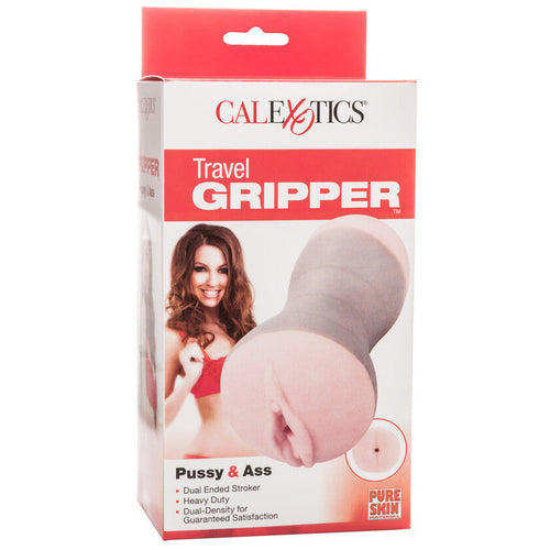 California Exotic Travel Gripper Pussy & Ass Dual Ended Stroker Male Masturbator