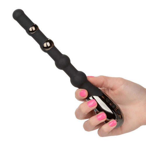 California Exotic Volt Electro Silicone Beaded E-Stim Vibrating Anal Beads Massager