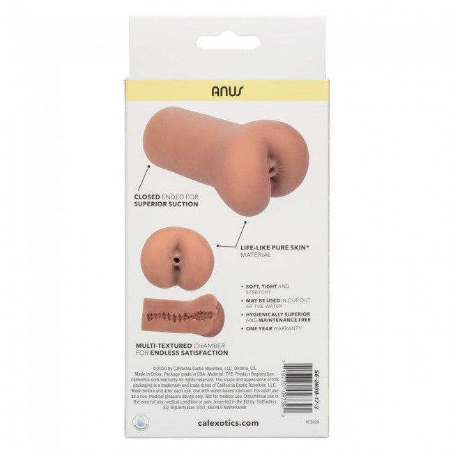 California Exotics Boundless Anus Male Masturbator PureSkin Flesh Brown Stroker