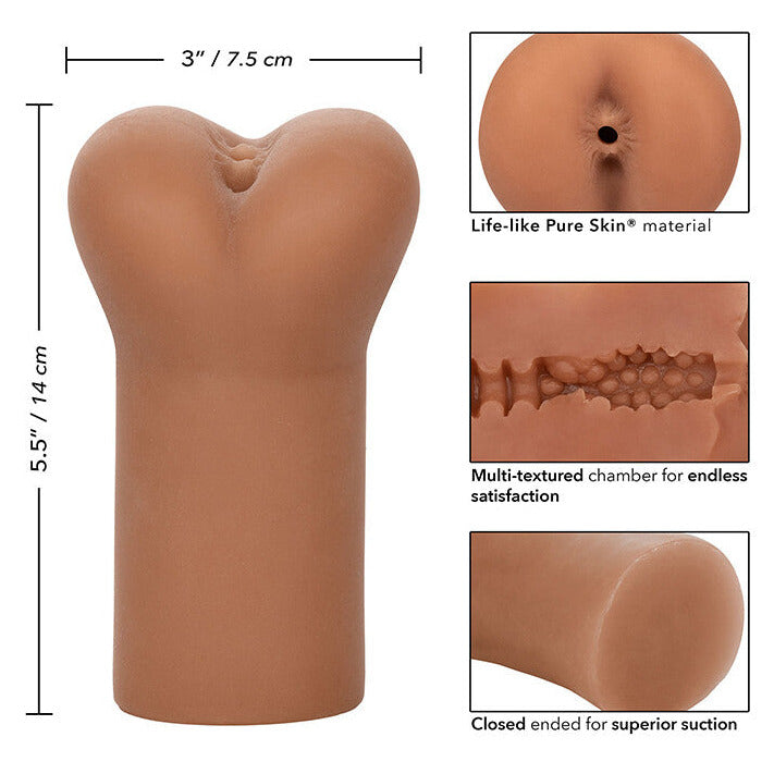 California Exotics Boundless Anus Male Masturbator PureSkin Flesh Brown Stroker