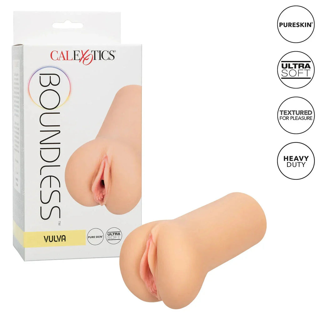 California Exotics Boundless Vulva Male Masturbator PureSkin Flesh Light Stroker