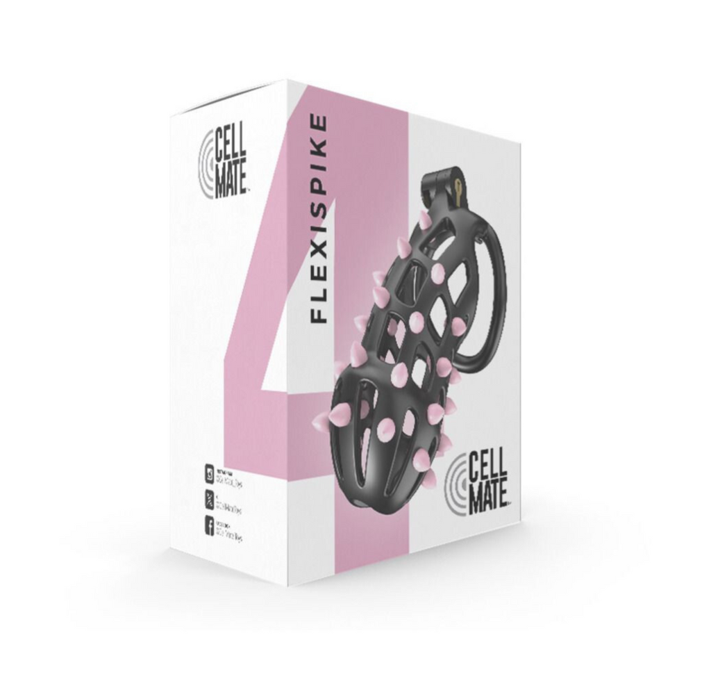 Cellmate FlexiSpike Size 4 Male Vented Chastity Cage Bondage BDSM Fetish Sissy