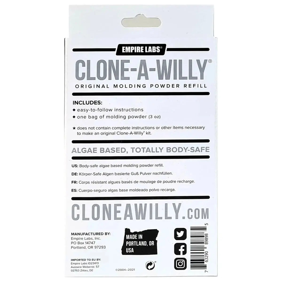 Clone-A-Willy Molding Powder Refill 85g 100% Body Safe Alginate