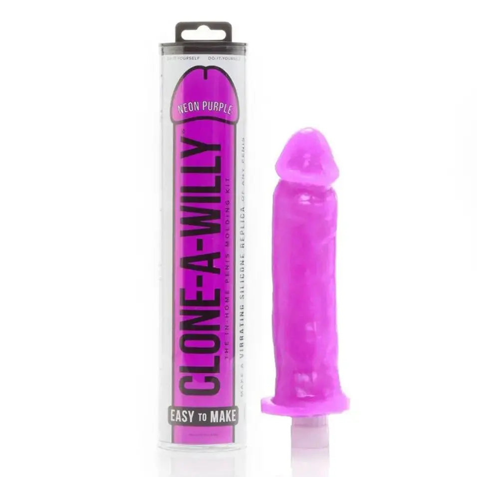 Clone-A-Willy Neon Purple Penis Moulding Dildo Vibrator DIY Kit Silicone