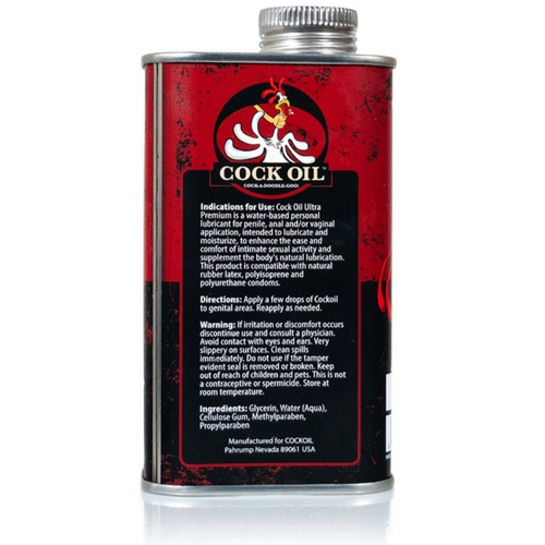 Cock Oil Metal Can Water Based Sex Lubricant Condom Toy Safe Anal Vaginal 266ml