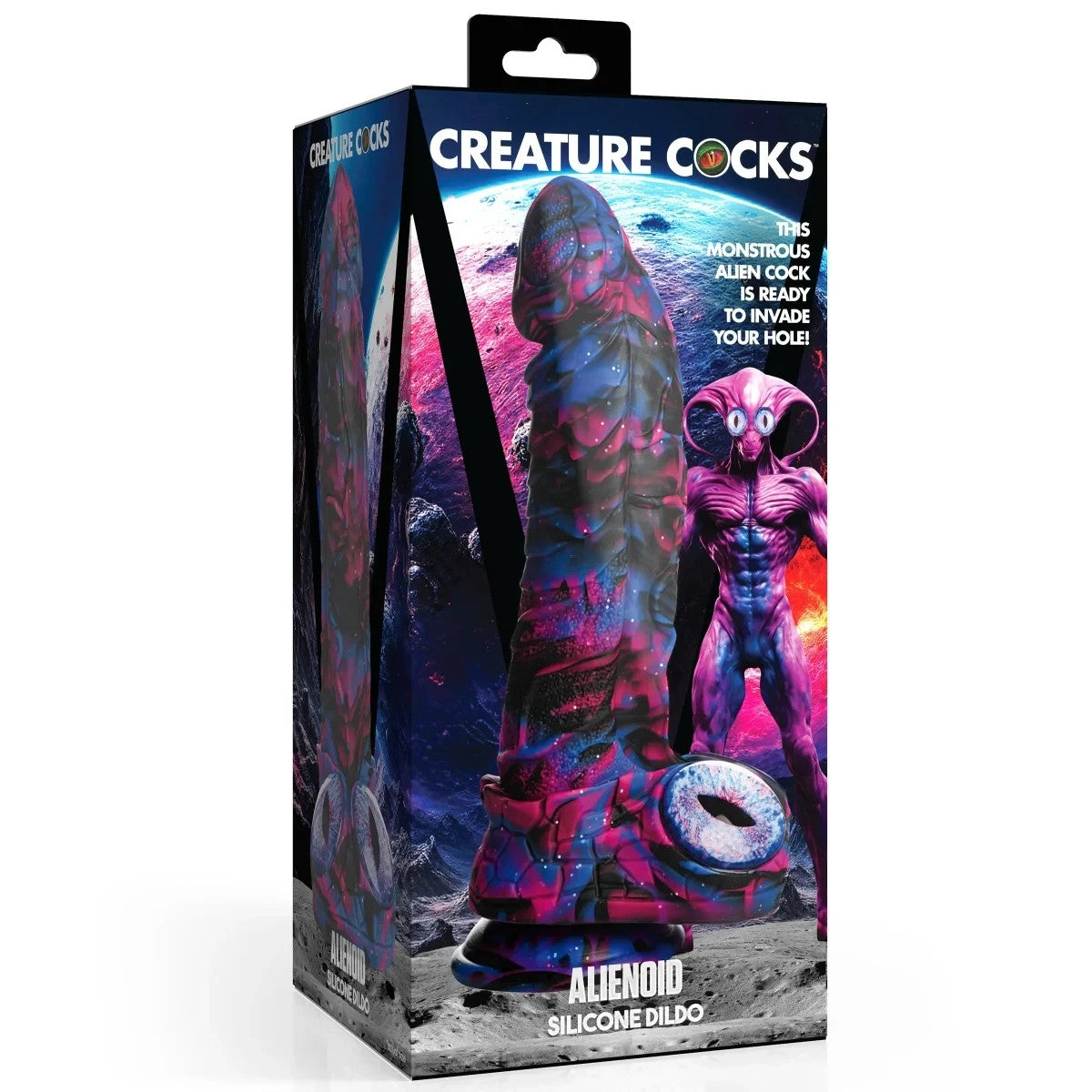 Creature Cocks Alienoid Silicone Fantasy Alien Monster Suction Cup Dildo 8.8 Inch