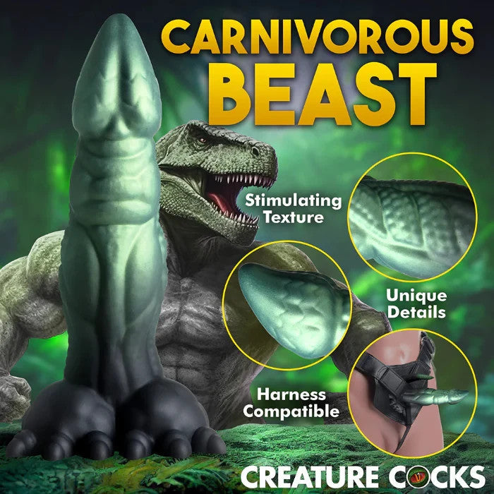 Creature Cocks Dickosaur Dinosaur Silicone Suction Cup Dildo 7.3 Inch Fetish Kinky