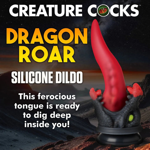 Creature Cocks Dragon Roar Silicone Fantasy Monster Suction Cup Dildo 8.5 Inch