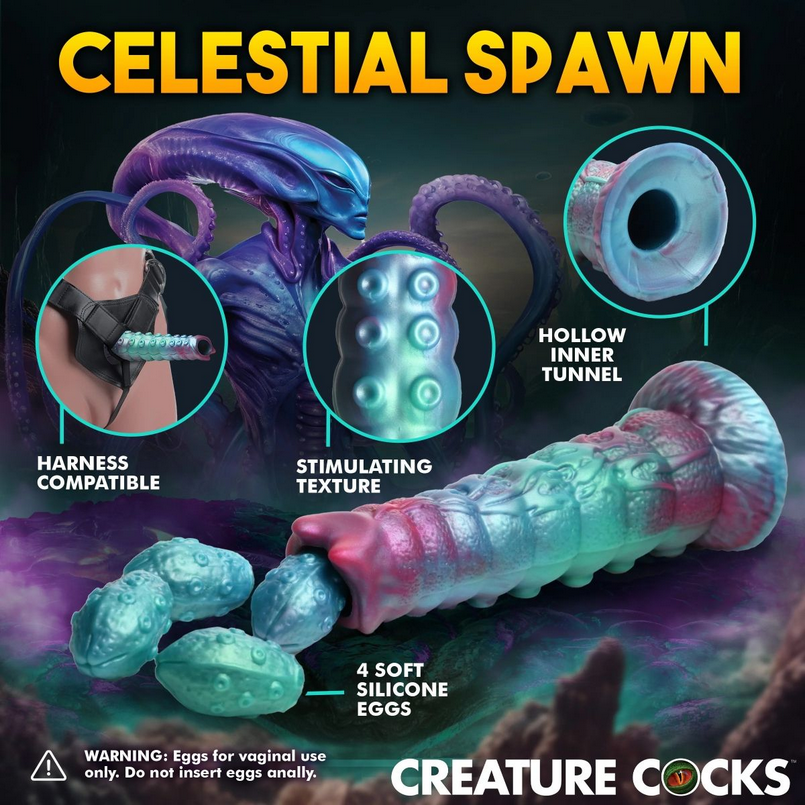 Creature Cocks Galactic Breeder Ovipositor Silicone Dildo Eggs Fetish Kink BDSM