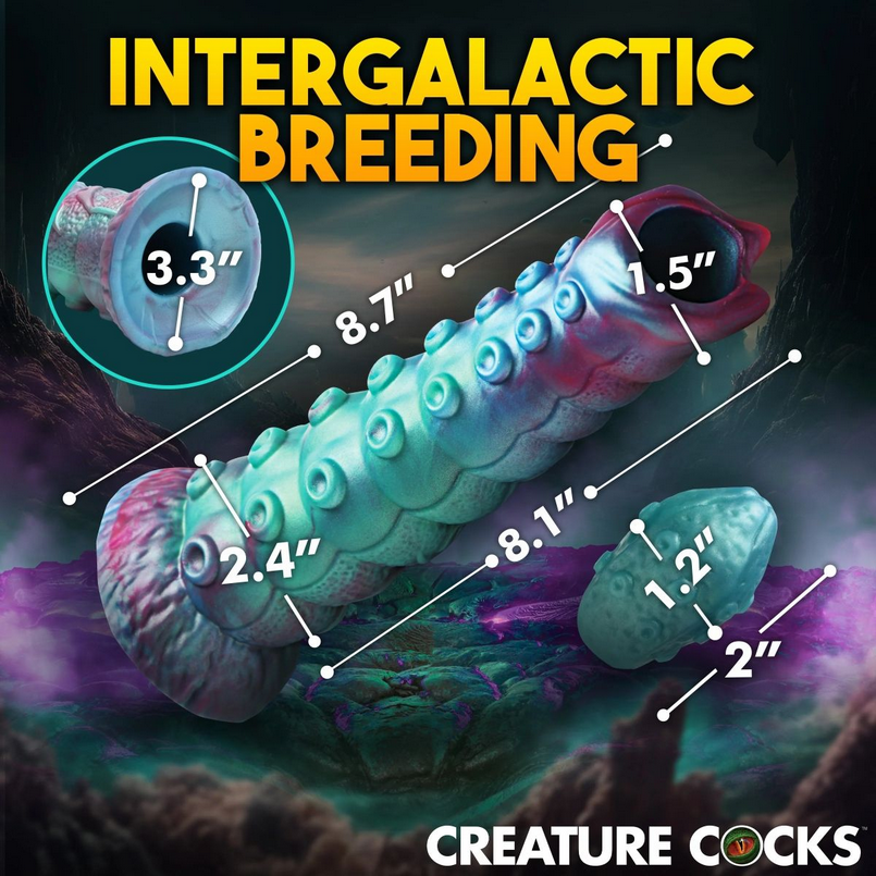 Creature Cocks Galactic Breeder Ovipositor Silicone Dildo Eggs Fetish Kink BDSM