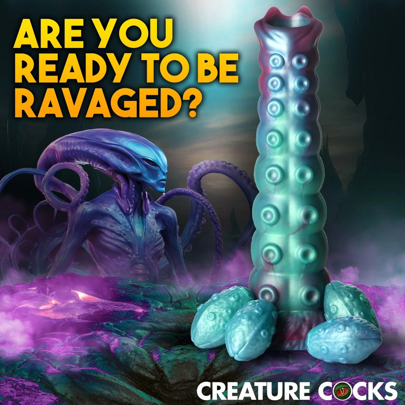 Creature Cocks Galactic Breeder Ovipositor Silicone Dildo Eggs Fetish Kink BDSM