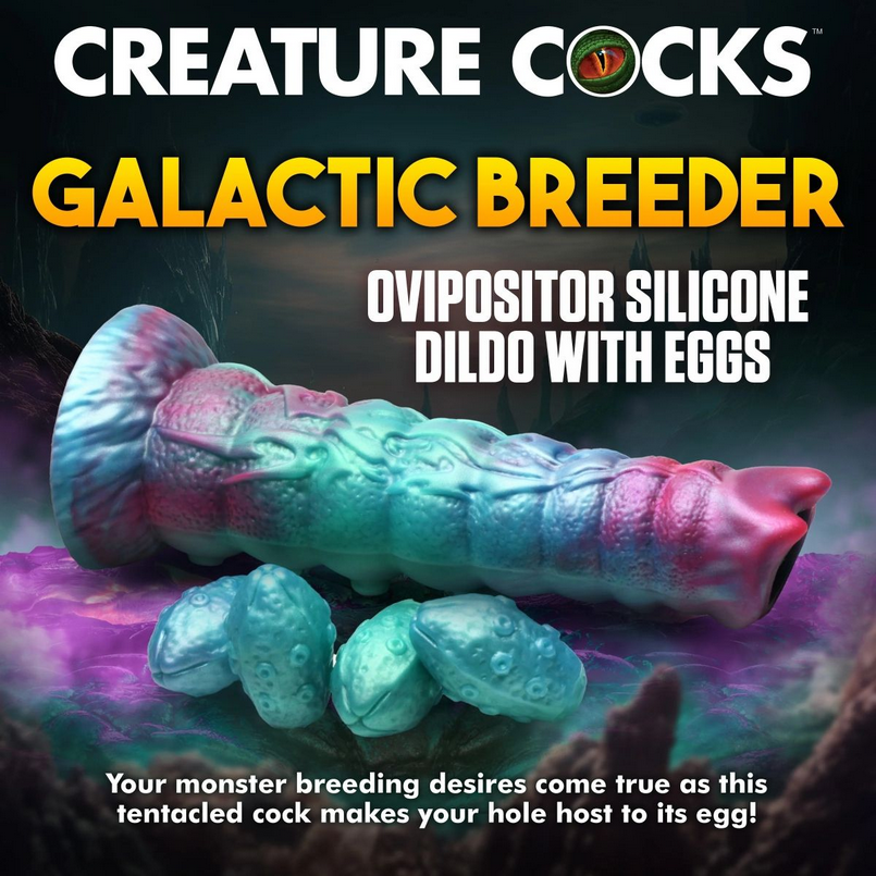 Creature Cocks Galactic Breeder Ovipositor Silicone Dildo Eggs Fetish Kink BDSM