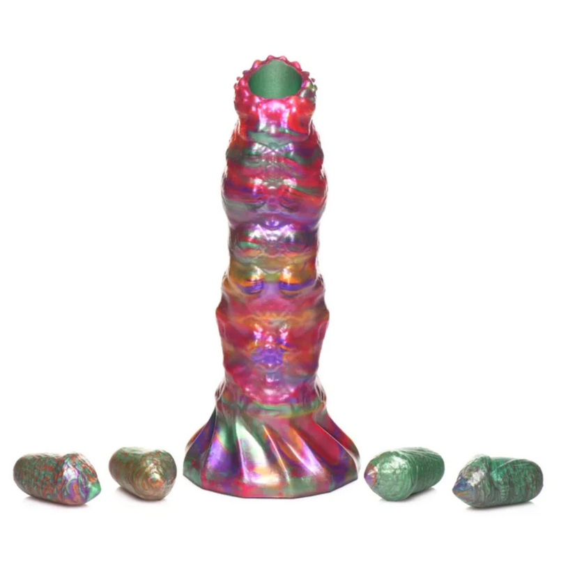 Creature Cocks Larva Ovipositor Silicone Fetish Dildo With Eggs
