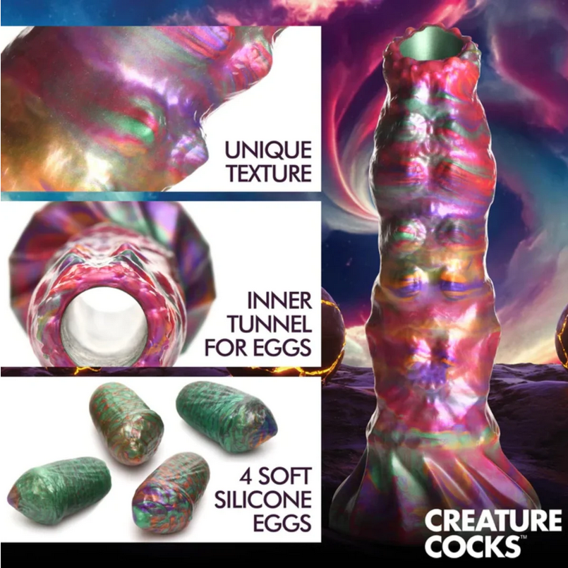 Creature Cocks Larva Ovipositor Silicone Fetish Dildo With Eggs