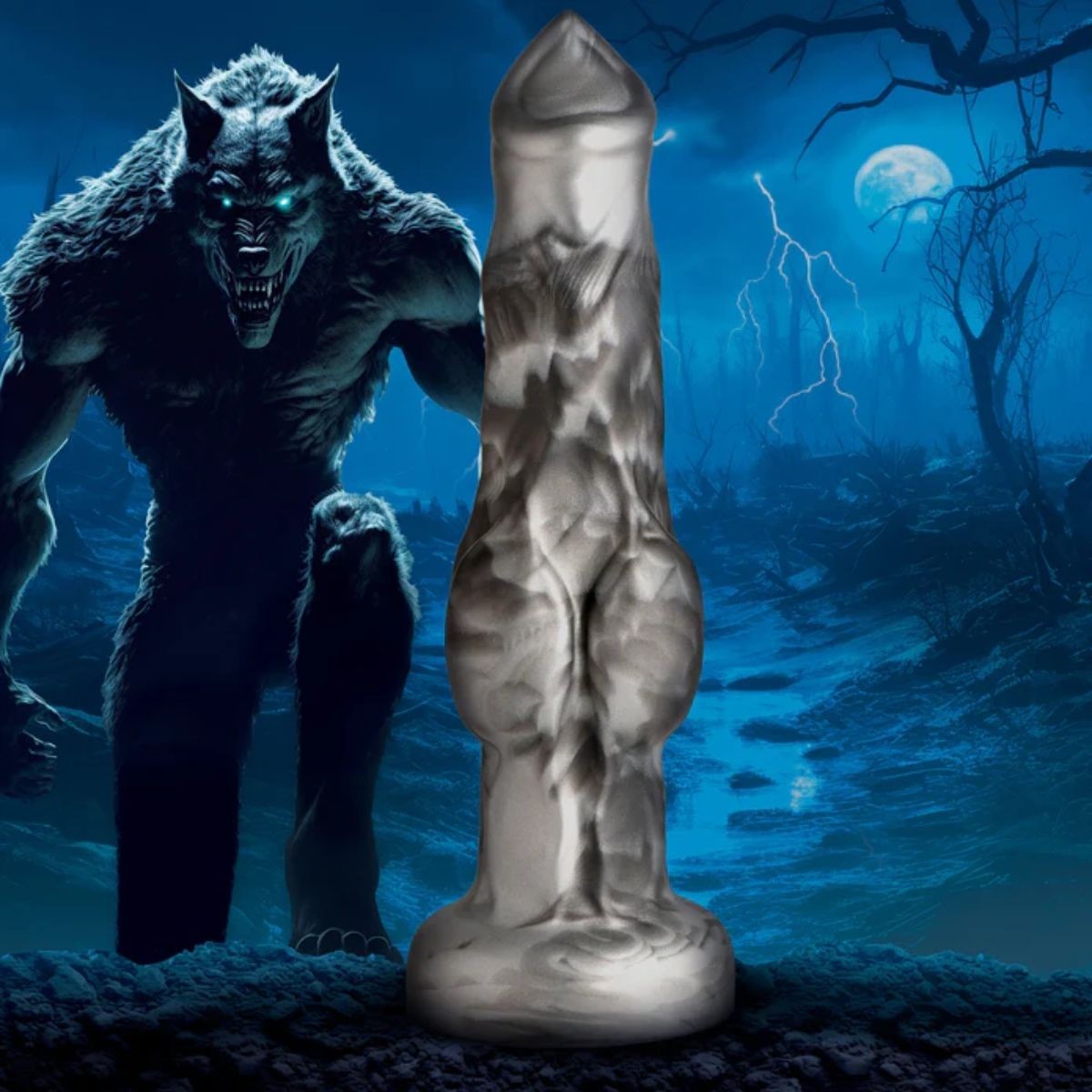 Creature Cocks Night Prowler Hound Silicone Monster 6.75 Inch Fantasy Dildo Knot