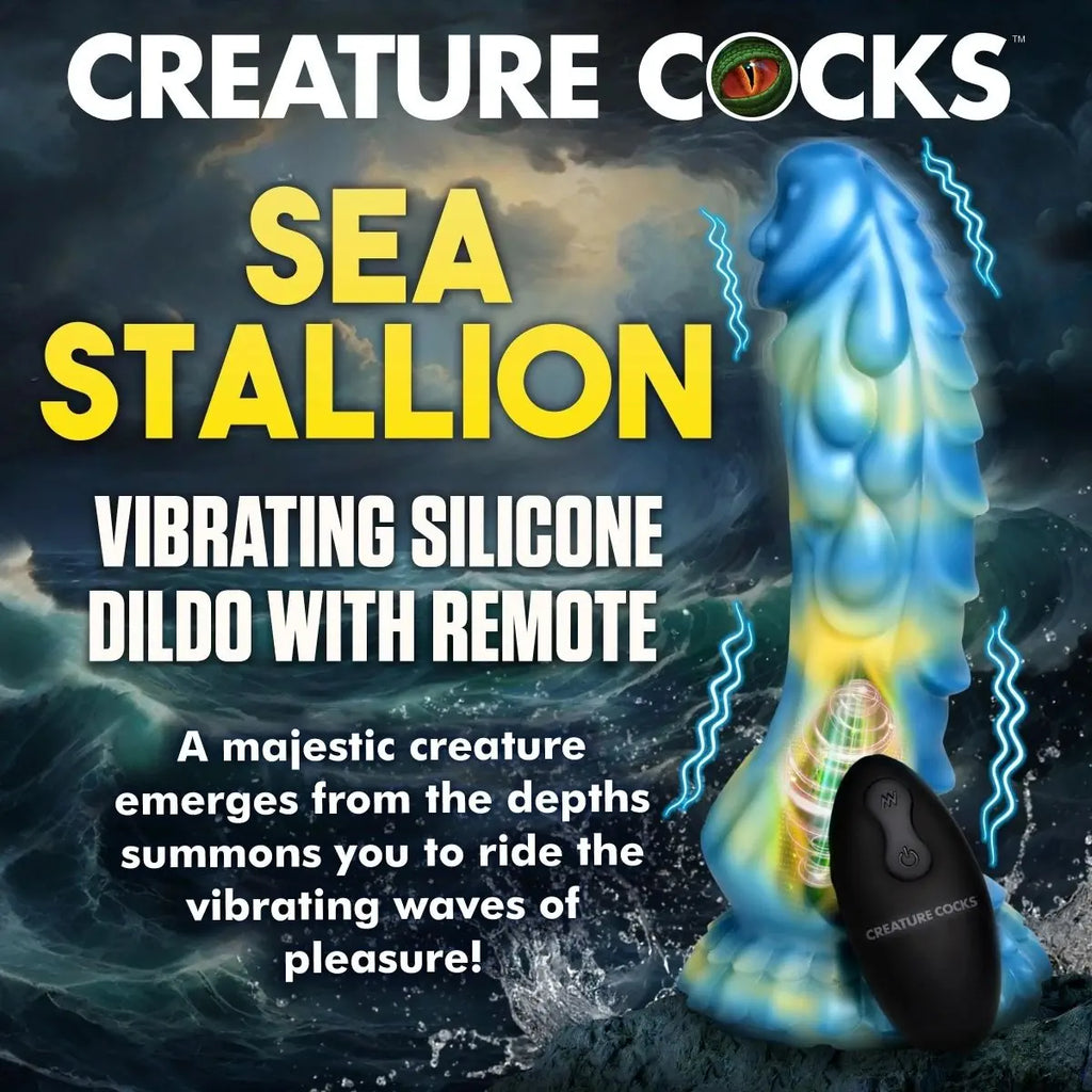 Creature Cocks Sea Stallion Silicone Monster 8.3 Inch Vibrating Fantasy Dildo