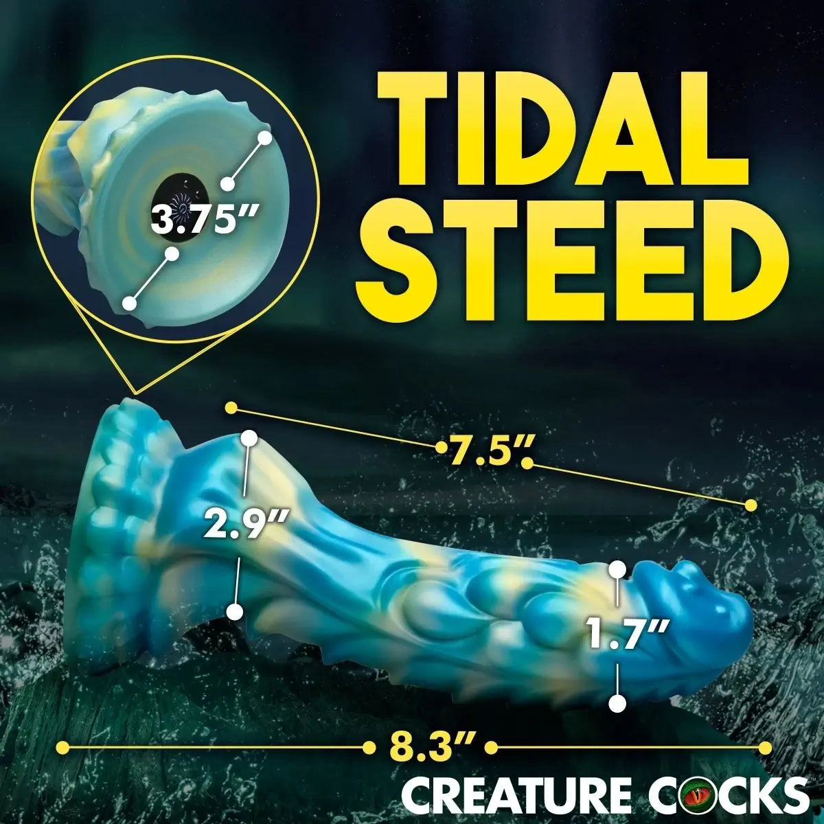 Creature Cocks Sea Stallion Silicone Monster 8.3 Inch Vibrating Fantasy Dildo