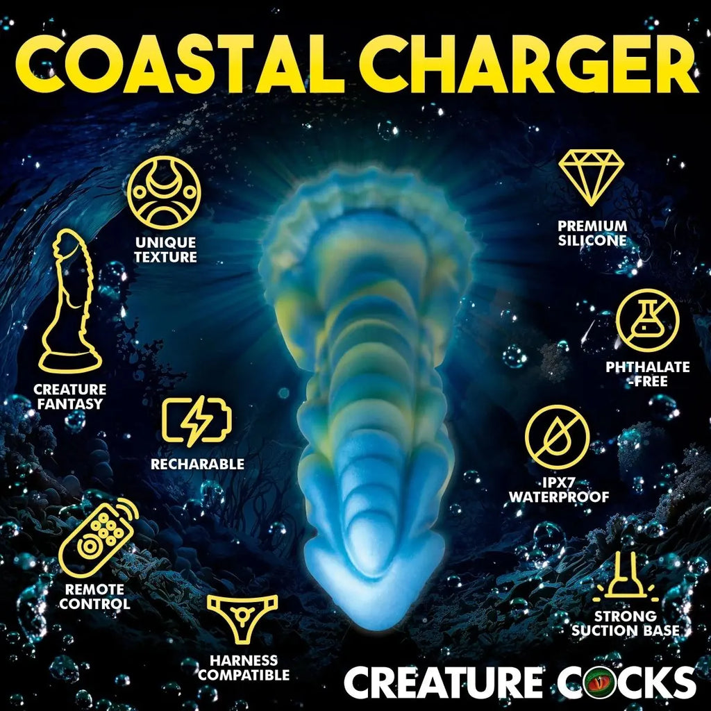 Creature Cocks Sea Stallion Silicone Monster 8.3 Inch Vibrating Fantasy Dildo