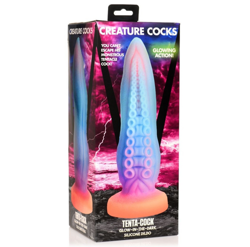 Creature Cocks Tenta Glow In The Dark Silicone Fetish Monster Fantasy Dildo 9.5 Inch